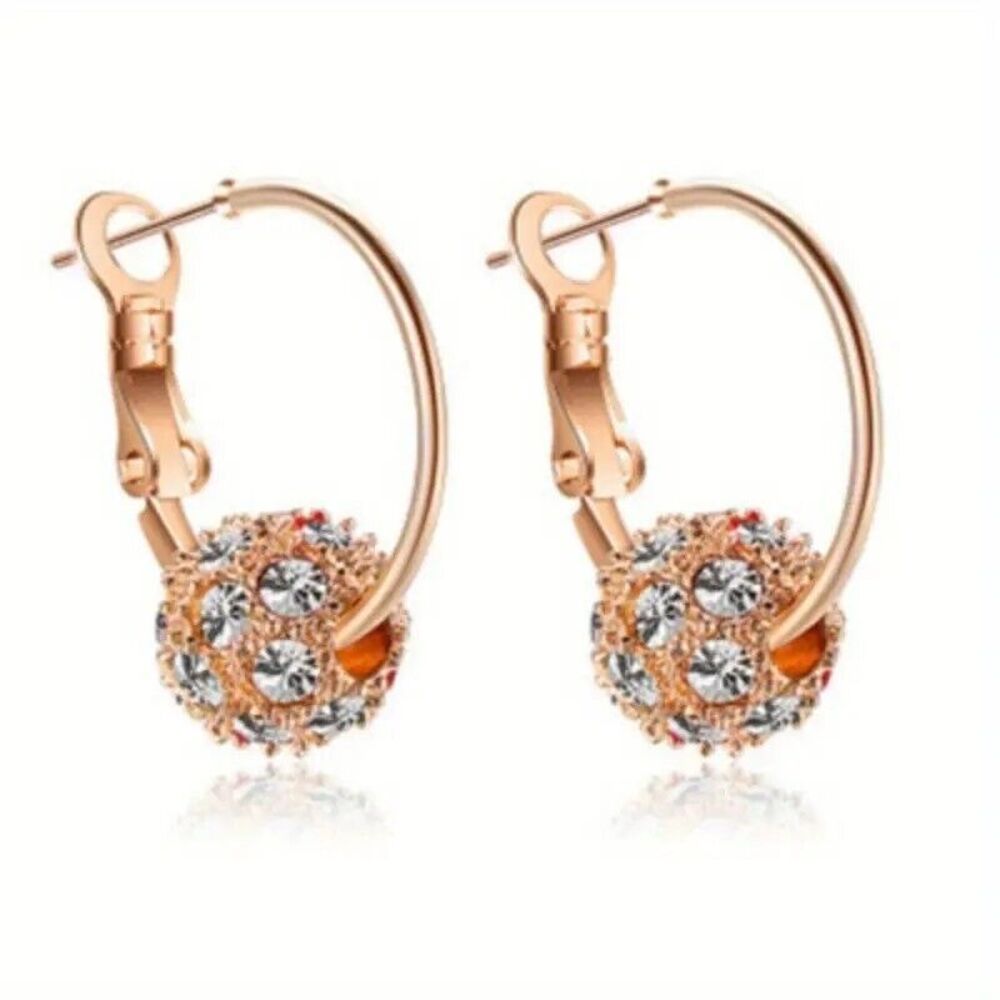 BOHO Hoop and Rhinestone Earrings